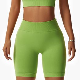Lu Women Shorts Summer High Women Sports Gym Fiess Seamless Yoga Bike Shorts Align LL Lemon Running Workout