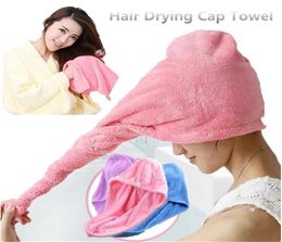 Microfiber Quick Dry Hat Bathing Towel Caps Hair Magic Drying Towel Super Absorbent Turban Wrap Hat Spa Caps Hair Wrap BWC4244182919