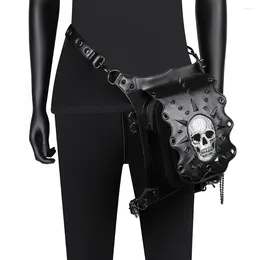 Waist Bags 2024 Fashion Cool Halloween Bag Women Luxury Designer Crossbody Outdoor Motocycle Black Shoulder