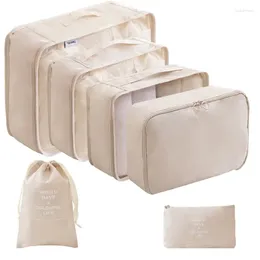 Storage Bags 6pcs Travel Packing Cubes Set -6 Piece Suitcase Organizer For Clothes Underwear Shoes And Toiletries