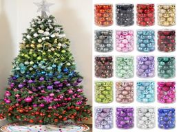24pc1 set Ornament Christmas Tree Ball Decorations Xmas Ball Red Gold Silver Pink Blue Hanging Home Party Decor 30mm6732089