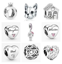 New Popular 925 Sterling Silver Charm Crown Pet Dog House DIY Beads Suitable for Primitive Bracelet Women's Jewellery Fashion Accessories7394278