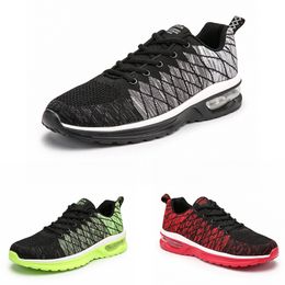 Free Shipping Men Women Running Shoes Breathable Lace-Up Comfort Mesh Soft Red Grey Green Mens Trainers Sport Sneakers GAI