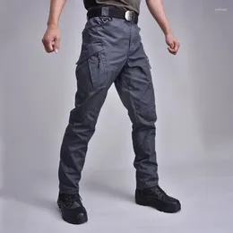 Men's Pants Tactical Plaid Fabric IX9 Urban Multi-pocket Overalls For Men Special Service Trousers Outdoor Category Archon