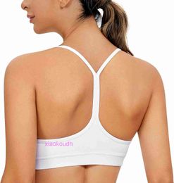 Designer LuL Yoga Outfit Sport Bras Women High Support Yoga Butterluxe Womens Y-shaped Back Sports Racerback Low Impact Thin Shoulder Strap Exercise