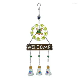 Decorative Figurines Hummingbird Water Feeder Bird Feeding Bottle Anti-ant Ornament Wind Chime Tie-Dye Flowers Design