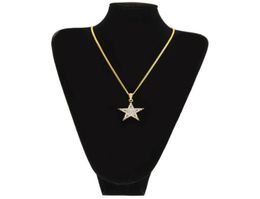 Iced Out Rhinestone Gold Hiphop Jewellery For Men Mini Star Charm Pendant Necklaces Pop Street Style Hip Hop ACcessories Whole9946300