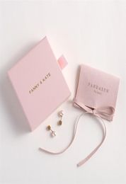 Custom Business luxury paper packaging Jewellery drawer box microfiber Jewellery pouches for necklace ring earings chic 2103317071435