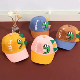 Caps Hats Gorros Para Bebe Cute Dinosaur Baby Bucket Hat Summer Newborn Baseball Hat Outdoor Beach Childrens Boys and Girls Cartoon Sun Hat d240509