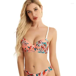 Bras Sets The Bra Set For Women Has An Underwire Breathable Seamless Push-up Lingerie Fashion Printed And Panty