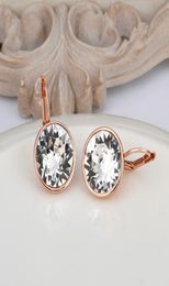 Dangle Earrings Top quality 18K gold plated rovski elements crystal earrings fashion jewelry free shipping wedding best Christmas bijoux gifts for women7977694