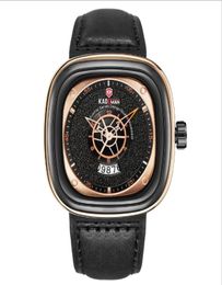 KADEMAN Brand Fashon Cool Large Dial Mens Watches Square Quartz Watch Calendar Accurate Travel Time Generous Male Wristwatches4007587