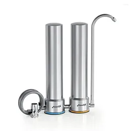Kitchen Faucets 8-Stage Stainless Steel Faucet Water Filtration System 0.5 Micron NSF Certified Lead Chlorine Heavy Metals VOCs Removal Easy