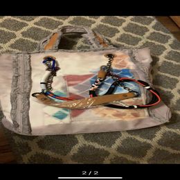 Totes Lady Shopping Canvas Graffiti Printed handbag rope embroidered with multicolored print canvas bag Luggage Postman Bag 342m