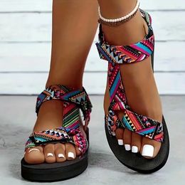 Summer Platform Flat Sandals Women Light Non-slip Beach Shoes Cute Rope Sandals for Women Comfort Gladiator Sandalias Mujer 240429