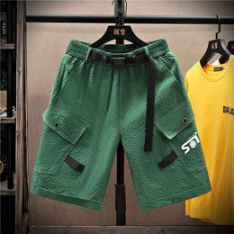 Men's Shorts American Mechanical Tool Shorts Men Summer Thin Casual Five-point Pants Sporty Trendy Mid-pants Beach Large Pants Clothes Y240507