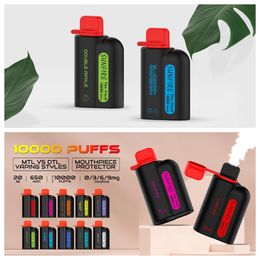 Sunfire DTL 10000 Puffs Disposable Pen Vapes Box 9000 10k Puffs E Cig Vaporizer Airflow Adjustable Vape 20 ml Eliquid Vaper Vapour Battery 650 mAH