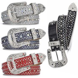 Belts Water Diamond Belt For Women Y2K Style Wide Decoration European And Embedding Jeans Versatile
