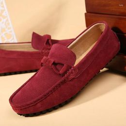 Casual Shoes Men's Moccasins Loafers Leather Matte Korean Style Trendy Slip-on British