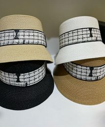 Plaid Ribbon Women Classical Basin Caps Letter Geometry Design Bucket Hats Lady Small Face Sun Hats4286243