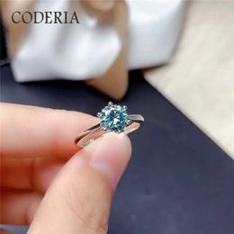 Band Rings Test genuine Moissanite Sapphire Sharp Cut 1-3 Cocktail RJewelry Womens Party Discount J240508