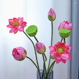 Decorative Flowers Lotus Simulation Artificial Flower Bowl Decoration Living Room Arrangement Canopy