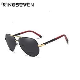 designer sunglasses KINGSEVEN Sunglasses Aluminium Magnesium Polarised Rimless Lens kingseven brand Sunglasses High Definition Retro Eyewear Oculos De Sol 3b3d