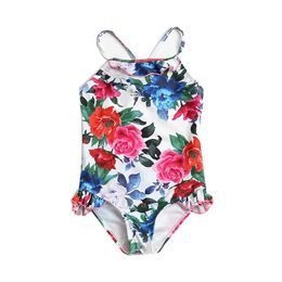 One-Pieces 2024 New Hot Selling Girls One Piece Swimming Suit Comfortable Hot Spring Vacation ldrens Swimming Suit summer H240508