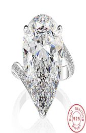 Luxury Water Drop 18ct Moissanite Diamond Ring 100 Original 925 sterling silver Engagement Wedding band Rings for Women Jewelry3431711