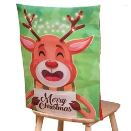 Chair Covers Christmas Back Protectors Oxford Santa Kitchen Cover Cloth Anti-Slip Comfortable