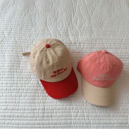 Caps Hats Korean Baby Baseball Hat Summer Baby Sun Protection Hat Girls and Boys Sun Sunshade Hat 2024 Childrens Accessories d240509