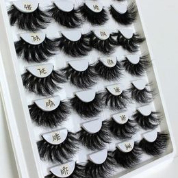 False Eyelashes E Store 1 Pair 25mm Faux Mink 6D Natural Volume Dramatic Eye Lashes Makeup Wholesale 3d