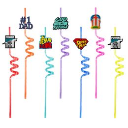 Disposable Plastic Sts Alphabet Chart Themed Crazy Cartoon Drinking For Kids Girls Pop Party Supplies New Year Reusable St Drop Delive Otyab