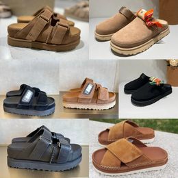 2024 Fashion Flax brown Sandals Outdoor Sand beach Rubber Slipper Fashion Casual Heavy-bottomed buckle Sandal leather sports sandals 35-44