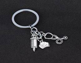 Gifts Stethoscope Keychain Doctor Nurse Physicians Key Chain Ring Holder Jewelry Nurse's Day Presents4798122