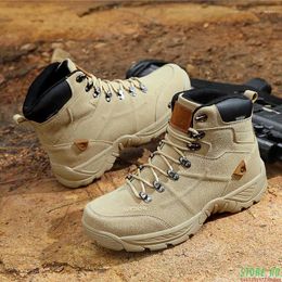 Casual Shoes 2024Outdoor Waterproof Desert Men Tactical Boots Suede Leather Hiking Sneakers Lightweight Combat Military Army