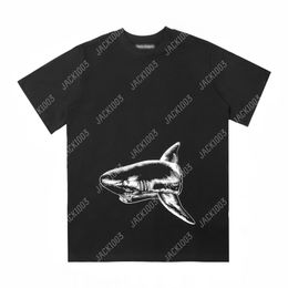 Palm PA 24SS Summer Letter Printing Sketch Broke Beheaded Shark T Shirt Boyfriend Gift Loose Oversized Hip Hop Unisex Short Sleeve Lovers Style Tees Angels 2225 IUBF