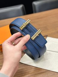 Belt for men designer Luxury belts women for woman Classical Bronze Smooth belts Buckle Real fashion Leather toge belts men's her04
