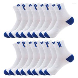 Men's Socks 8 Pairs/lot Men Sport Cottin Sweat-absorbent Breathable Colourful Athletics Mesh Sports