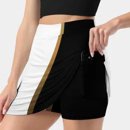 Skirts Black And White Gold Wave Korean Fashion Skirt Summer For Women Light Proof Trouser Mod