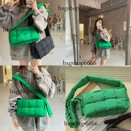 Women's Designer Woven For Women Autumn And Winter Down Niche Design Cassette Sponge Pillow Bag Crossbody Original Edition