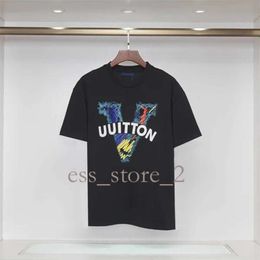 Louiseviution Shirt Lvse T Shirt Designer T Shirt Mens T Shirt Womens Designer Clothing Loose Versatile Trendy Inner T-Shirt M-Xxxl 24ss top quality couple 275