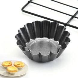 5Pcs Non-stick Tart Quiche Flan Pan Mould Pie Pizza Cake Mould Cupcake Egg Tart Tartlet Baking Mould Muffin Cup Pizza Pan Bakeware