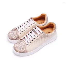 Casual Shoes Piliyuan Crocodile Skull Leather Men Trend Soft Bottom Breathable Youth Men's