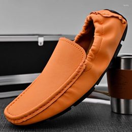 Casual Shoes Genuine Leather Men Business Versatile Man Loafers Comfy Moccasins Soft Driving Flats Handmade Slip-On Footwear