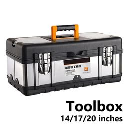 Professional toolbox 14/17/20 inch electric toolbox for dual layer portable hardware tool managers 240506