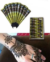 Black Natural Indian Henna Tattoo Paste for Body Drawing Black Henna Tattoos Body Art Painting High Quality 25g4690176