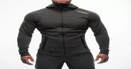 Mens Bodybuilding Hoodies Gym Workout Shirts Hooded Sport Suits Tracksuit Men Chandal Hombre Gorilla wear Animal5756045