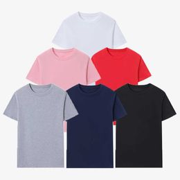 Men's T-Shirts Mens solid color short sleeved summer comfortable casual mens T-shirt black and white gray unisex style H240508