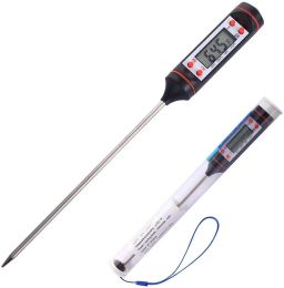 Grills Accurate Food Cooking Thermometer Long Probe Digital Instant Read Meat Thermometer for Grilling Smoker BBQ Kitchen Thermometer